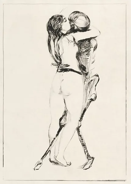 Death-and-the-Woman-by-Edvard-Munch