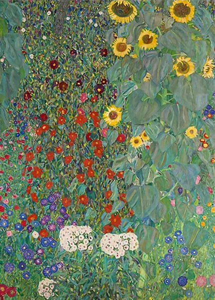 Farm-Garden-with-Sunflowers-by-Gustav-Klimt