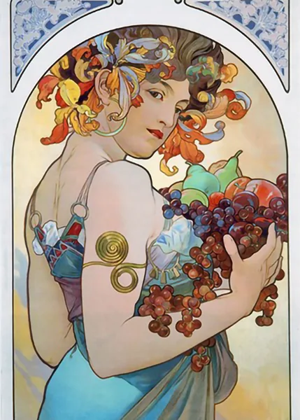 Fruit-by-Alphonse-Mucha
