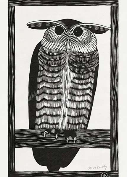Horned-Owl-Hoornuil-by-Samuel-Jessurun-de-Mesquita