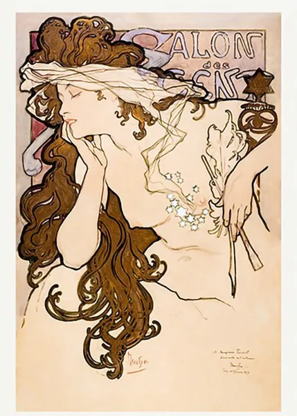 Salon-des-Cent-poster-by-Alphonse-Maria-Mucha