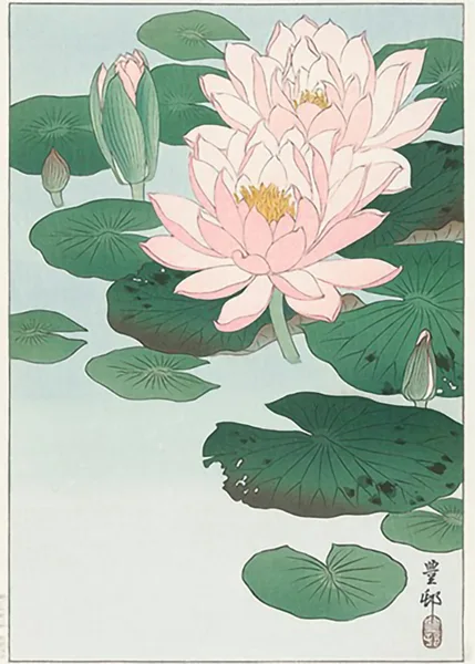 Water-Lily-by-Ohara-Koson