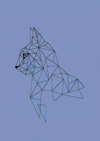 Geometrik Kedi Silueti