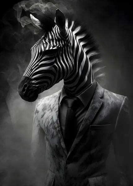 Takım Elbiseli Zebra