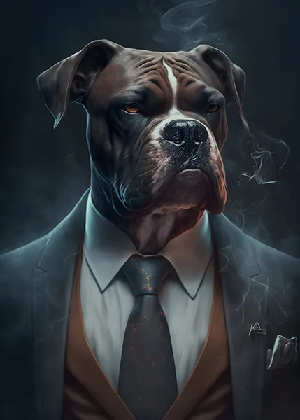 Şık Takım Elbiseli Köpek