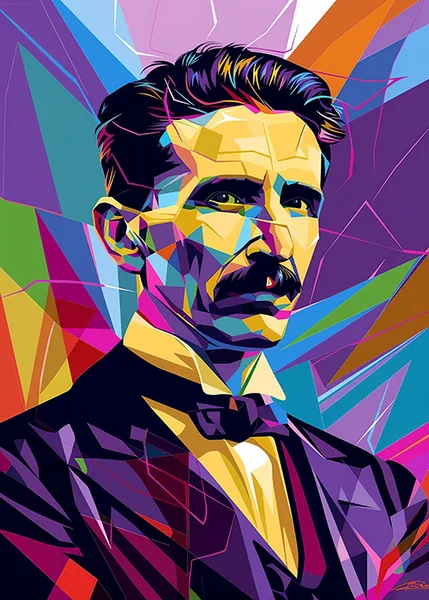 Renkli Geometrik Portre