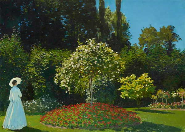 Lady-in-the-Garden-by-Claude-Monet