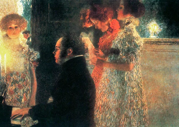 Schubert-at-the-Piano-II-by-Gustav-Klimt