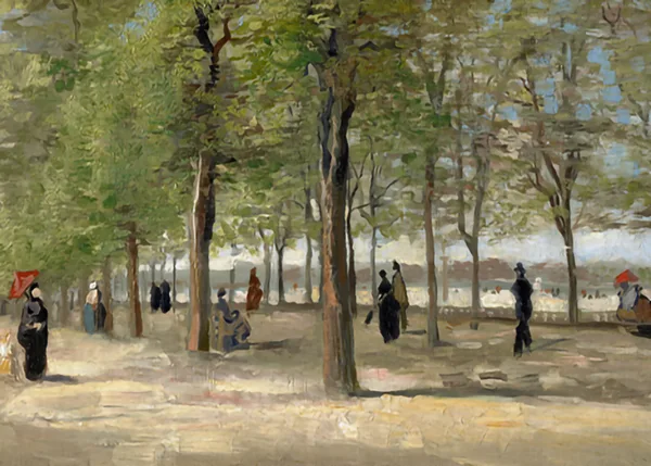 Terrace-in-the-Luxembourg-Gardens-by-Van-Gogh