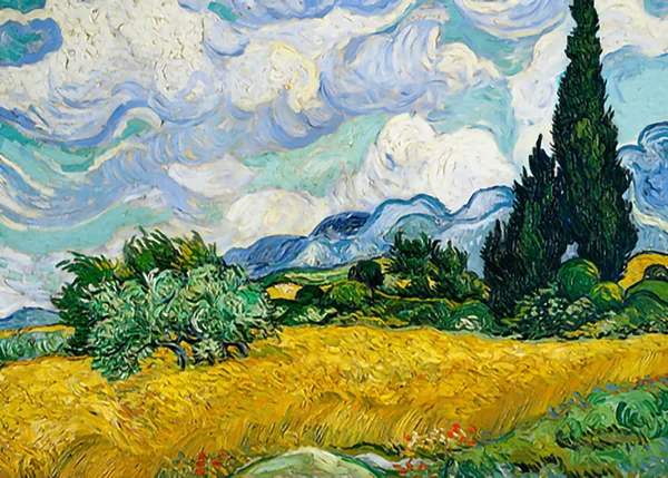 Wheat-Field-with-Cypresses-by-Van-Gogh