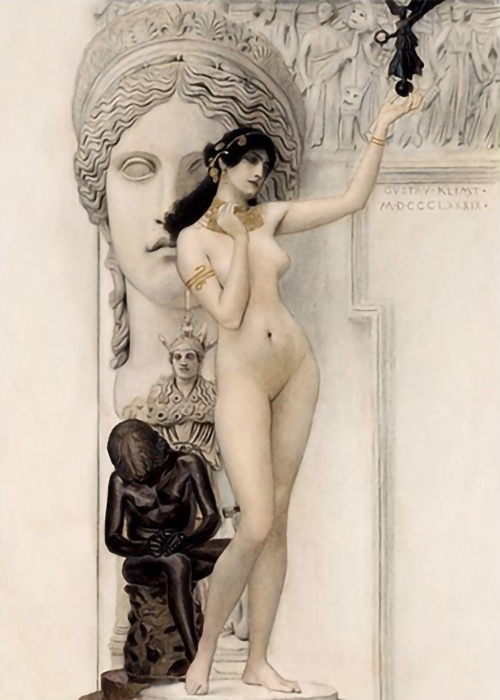 Allegory-of-Sculpture-by-Gustav-Klimt