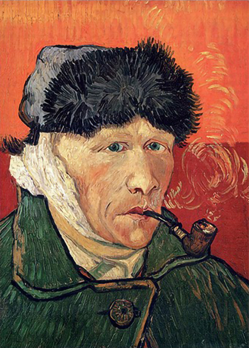 Self-Portrait-with-Bandaged-Ear-and-Pipe-by-Van-Gogh-R