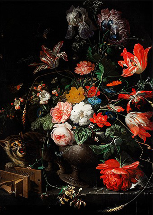 The-Overturned-Bouquet-by-Abraham-Mignon