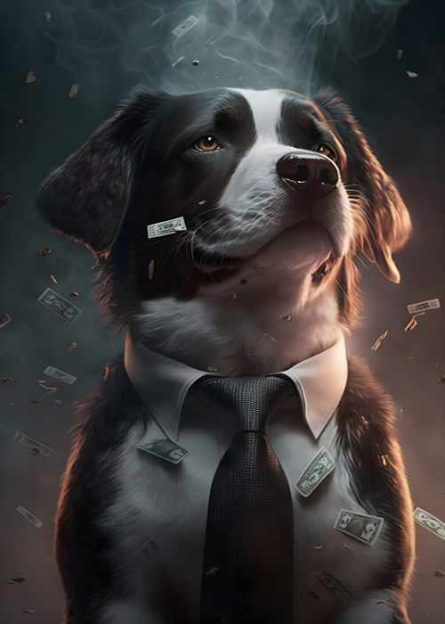 İş Dünyasında Tarz Sahibi Bir Köpek