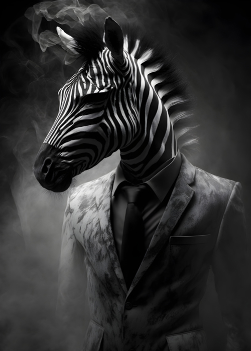 Takım Elbiseli Zebra