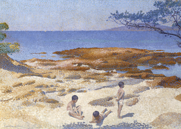 Beach-at-Cabasson-by-Henri-Edmond-Cross