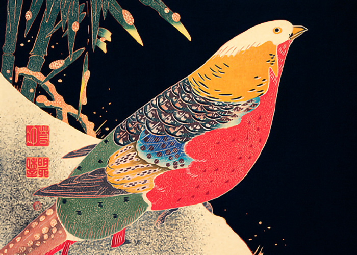 Golden-Pheasant-in-the-Snow-by-Ito-Jakuchu