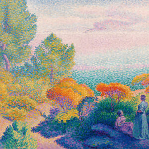Two-Women-by-the-Shore-Mediterranean-by-Henri-Edmond-Cross