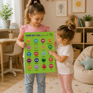 İngilizce A3 Poster Seti (3 Adet Poster) - Tek Yön Selefonlu - Feelings, How do you feel?