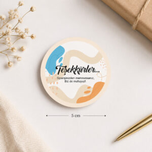 Teşekkürler Sticker Etiket Opak 50 Adet